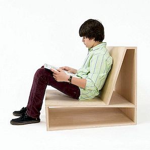 Komfortabel og minimalistisk stol med oppbevaringsrom