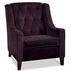 Curves Tufted Chair i lila och chokladbruna