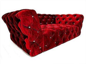 Κόκκινο μαλακό καναπέ ειδικά για τη λέσχη