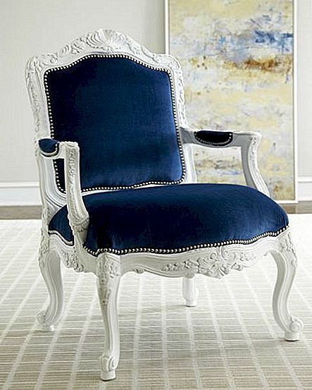 Karaliskais tumši zils salona krēsls