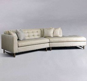De hoekige sectionele sofa Edward
