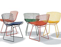 Inovativna Bertoia bočna stolica s jastucima sjedala