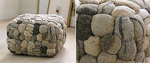 Moderní a moderní kamenná pouf